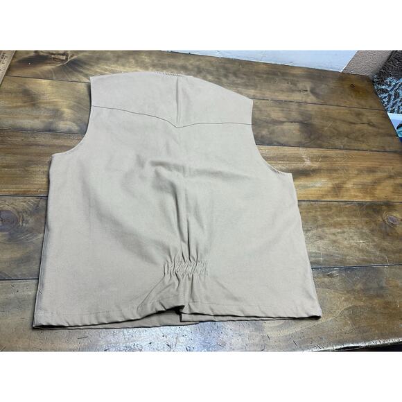 Wyoming Traders Vest Bronco Canvas Brown Western Cowboy Men's Large - Picture 12 of 12